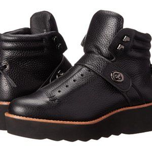 coach urban hiker boots black leather sz 8.5